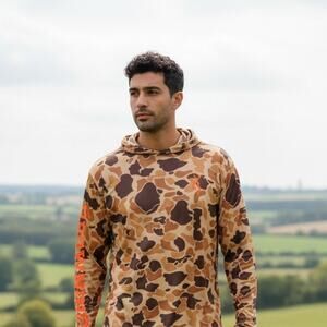 Browning Hoodie Mens XL Brown Camo Lightweight Stretch Active Hunting Outdoor